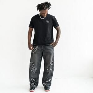 MSRP $149 ✨ Boutique Men’s Denim Jeans – XXL | Wide Barrel Leg ✨SAME DAY SHIP